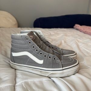 grey high top old skool vans